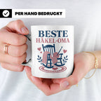 Beste Häkel Oma Tasse - Geschenk für Oma Häkeln Stricken Han – Weiß [farbe:weiß]