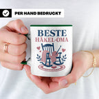 Beste Häkel Oma Tasse - Geschenk für Oma Häkeln Stricken Han – Grün [farbe:grün]