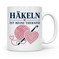 Häkeln Tasse Häkeln ist meine Therapie - Geschenk für Häkel  – Weiß [farbe:weiß]