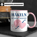 Häkeln Tasse Häkeln ist meine Therapie - Geschenk für Häkel  – Rosa [farbe:rosa]
