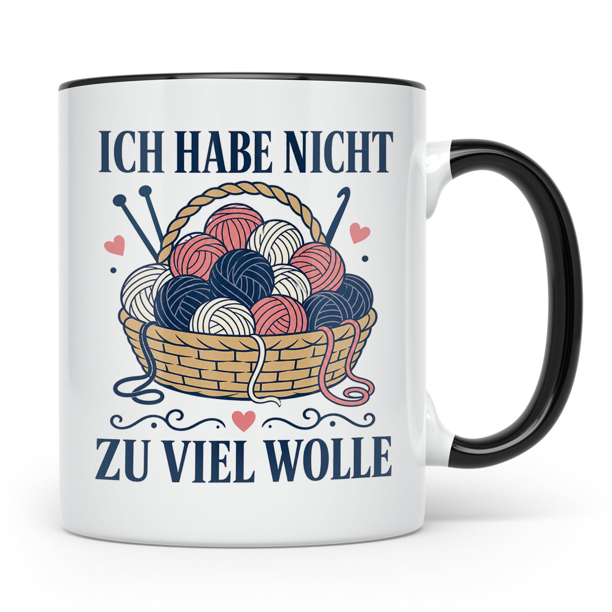 Häkeln Tasse Ich habe nicht zu viel Wolle - Lustiges Geschen – Schwarz [farbe:schwarz]