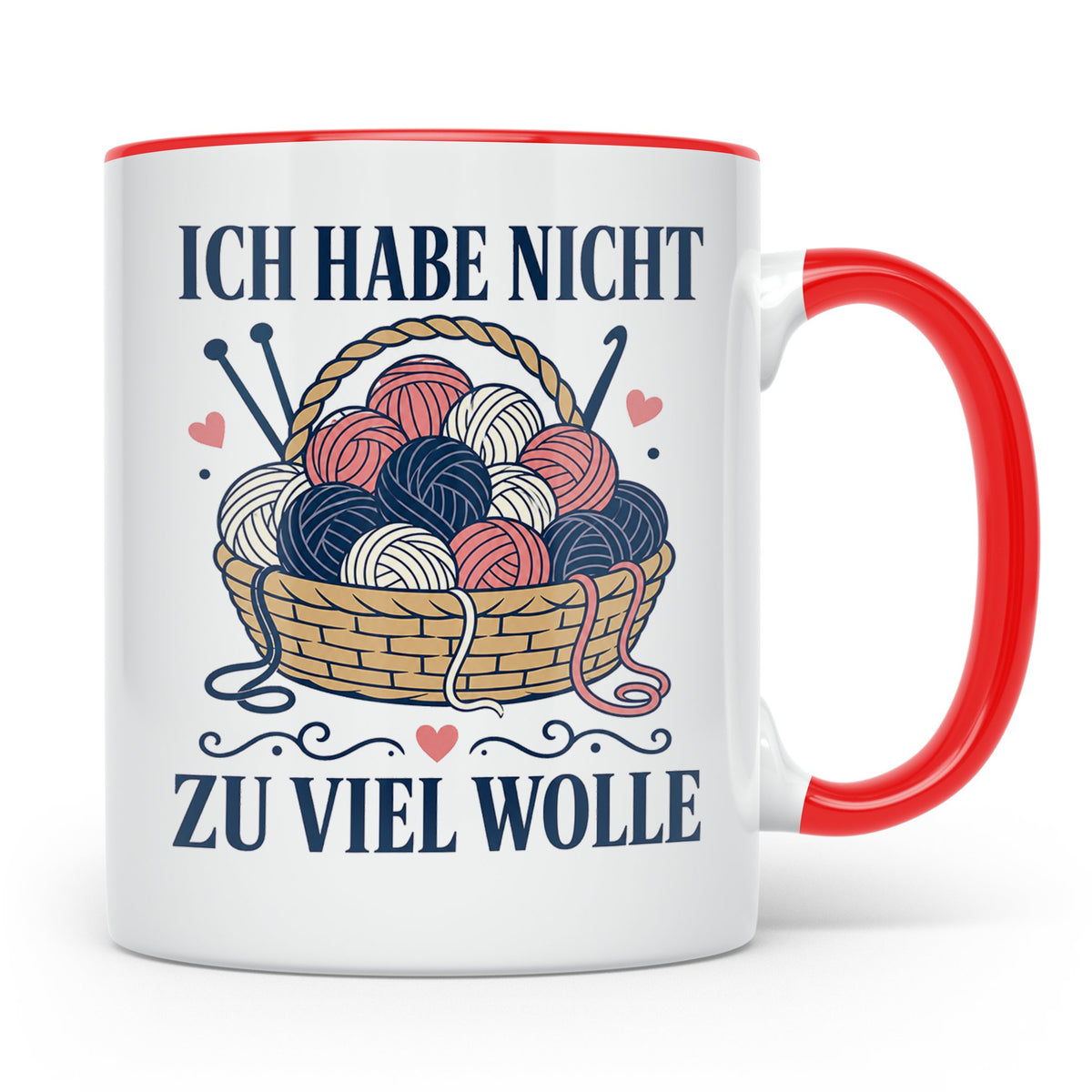 Häkeln Tasse Ich habe nicht zu viel Wolle - Lustiges Geschen – Rot [farbe:rot]