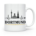 Dortmund Tasse Skyline Herzschlag - Geschenk für Dortmunder  – Weiß [farbe:weiß]