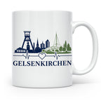 Gelsenkirchen Tasse Skyline Herzschlag - Geschenk für Gelsen – Weiß [farbe:weiß]