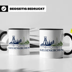Gelsenkirchen Tasse Skyline Herzschlag - Geschenk für Gelsen – Schwarz [farbe:schwarz]