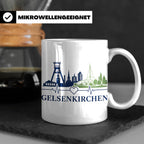Gelsenkirchen Tasse Skyline Herzschlag - Geschenk für Gelsen – Weiß [farbe:weiß]