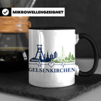 Gelsenkirchen Tasse Skyline Herzschlag - Geschenk für Gelsen – Schwarz [farbe:schwarz]