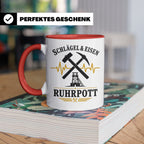 Ruhrpott Tasse Schlägel und Eisen - Bergbau Geschenk für Ruh – Rot [farbe:rot]