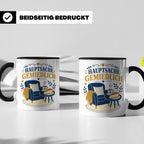 Sachsen Tasse Hauptsache gemiedlich - Sächsisch Dialekt Gesc – Schwarz [farbe:schwarz]