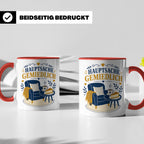 Sachsen Tasse Hauptsache gemiedlich - Sächsisch Dialekt Gesc – Rot [farbe:rot]