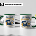 Sachsen Tasse Hauptsache gemiedlich - Sächsisch Dialekt Gesc – Grün [farbe:grün]