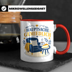 Sachsen Tasse Hauptsache gemiedlich - Sächsisch Dialekt Gesc – Rot [farbe:rot]