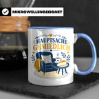 Sachsen Tasse Hauptsache gemiedlich - Sächsisch Dialekt Gesc – Blau [farbe:blau]