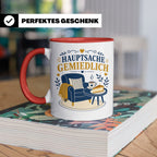 Sachsen Tasse Hauptsache gemiedlich - Sächsisch Dialekt Gesc – Rot [farbe:rot]