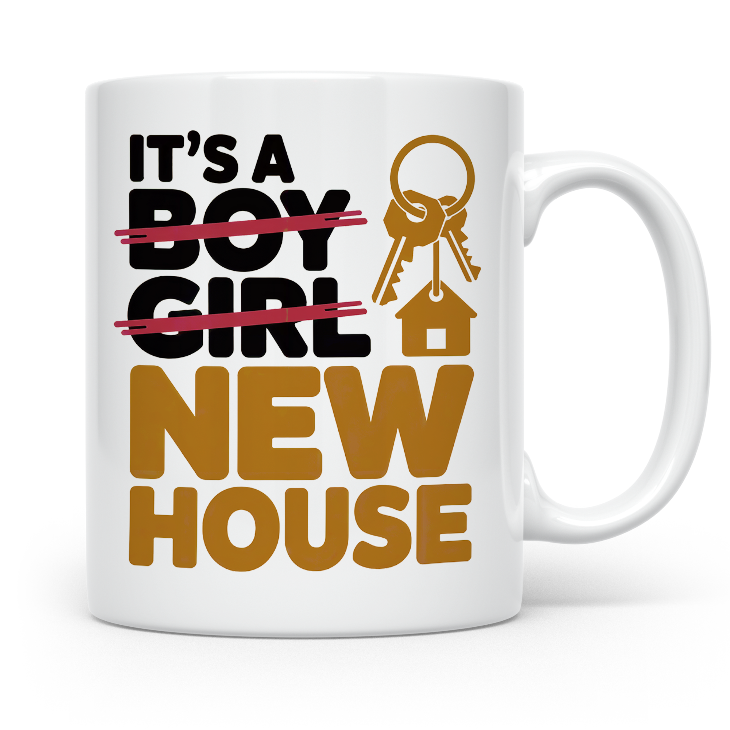 New Home Sublimation Tasse - Haus Einweihungsparty Geschenk  – Weiß [farbe:weiß]