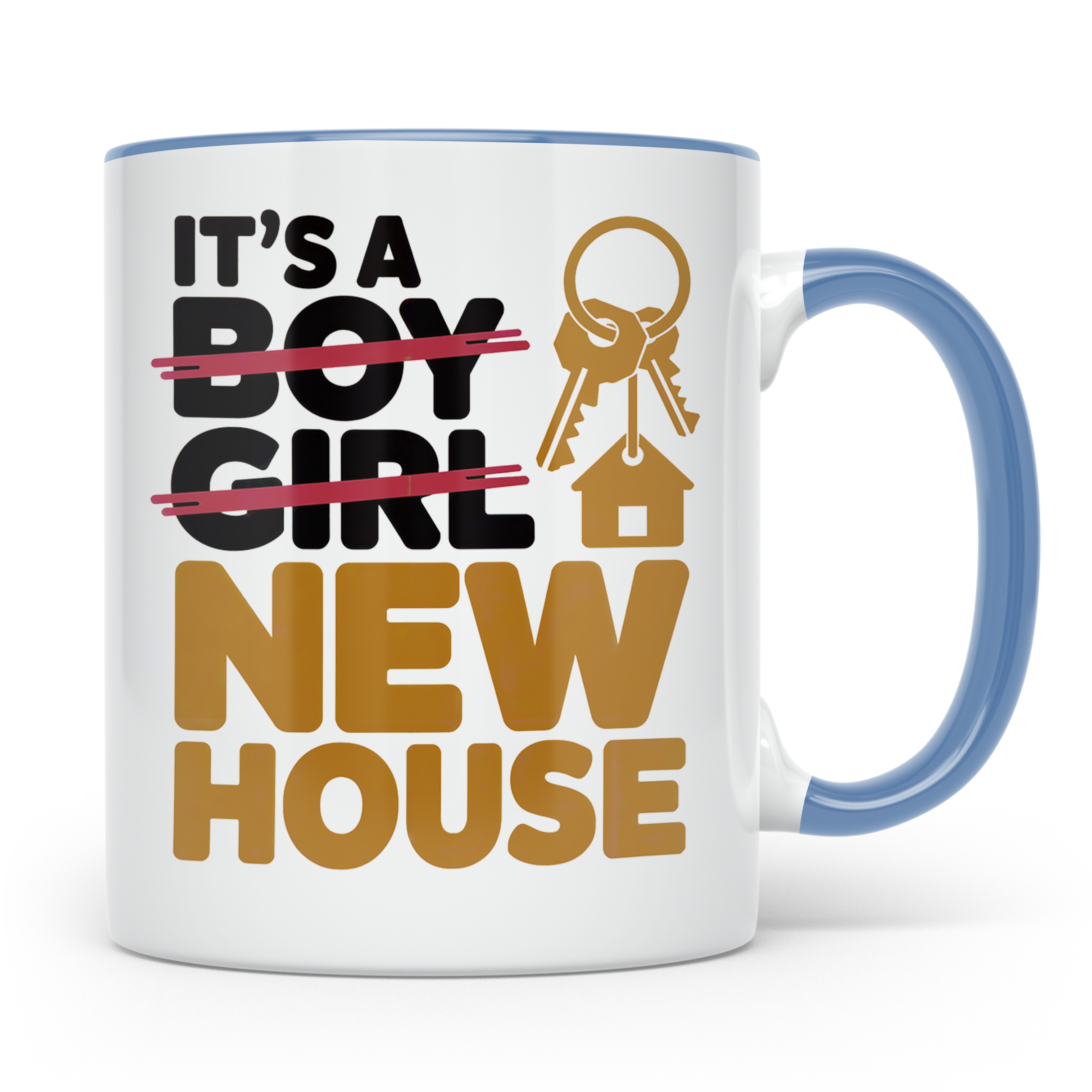 New Home Sublimation Tasse - Haus Einweihungsparty Geschenk  – Blau [farbe:blau]
