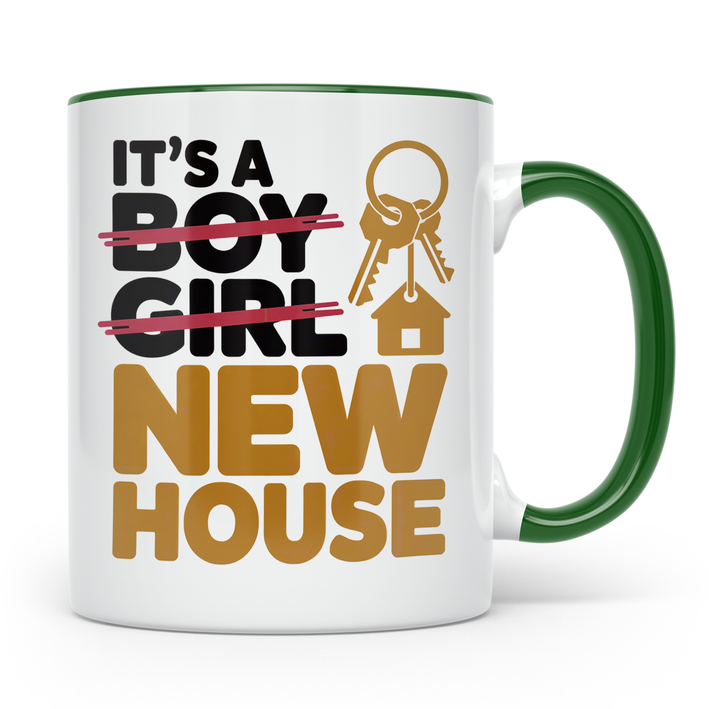 New Home Sublimation Tasse - Haus Einweihungsparty Geschenk  – Grün [farbe:grün]
