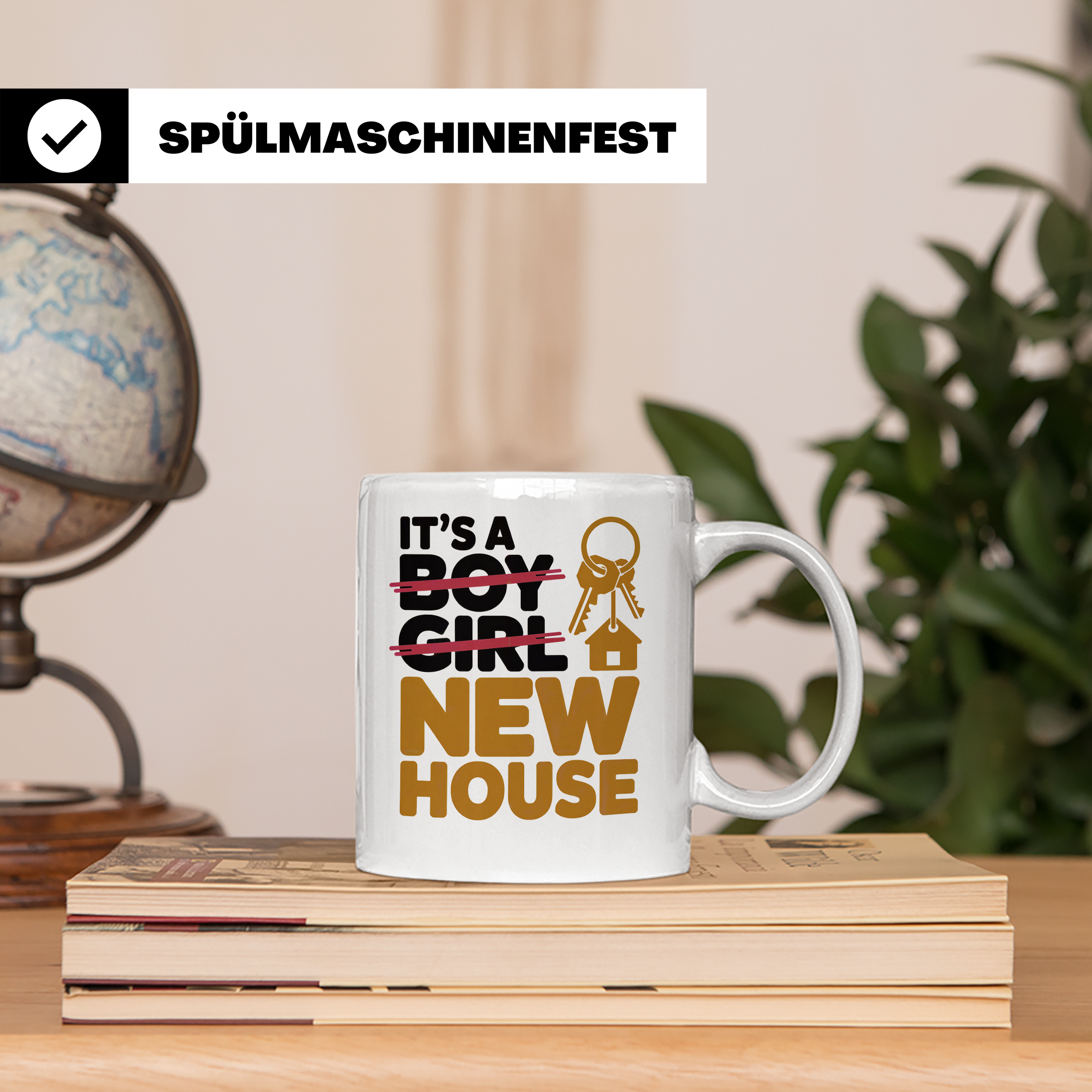 New Home Sublimation Tasse - Haus Einweihungsparty Geschenk  – Weiß [farbe:weiß]