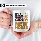 New Home Sublimation Tasse - Haus Einweihungsparty Geschenk  – Weiß [farbe:weiß]