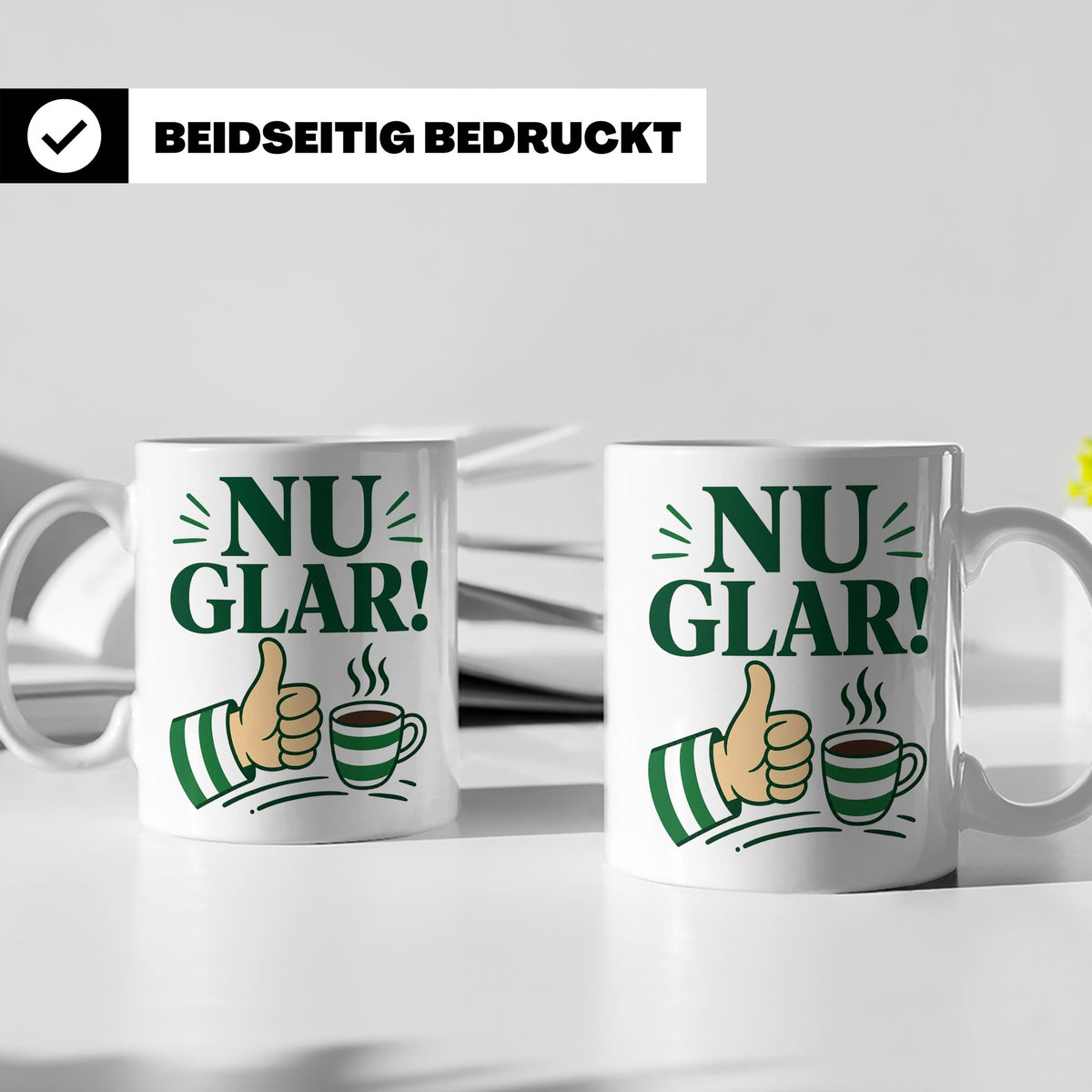 Sachsen Tasse Nu glar - Sächsisch Dialekt Geschenk für Sachs – Weiß [farbe:weiß]