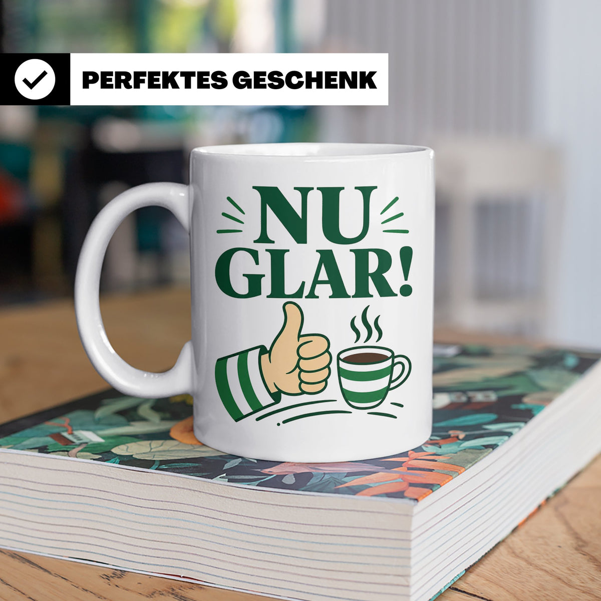 Sachsen Tasse Nu glar - Sächsisch Dialekt Geschenk für Sachs – Weiß [farbe:weiß]