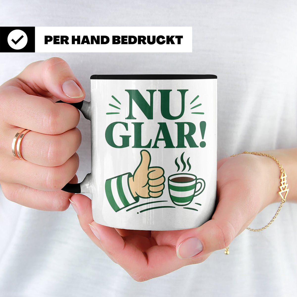 Sachsen Tasse Nu glar - Sächsisch Dialekt Geschenk für Sachs – Schwarz [farbe:schwarz]