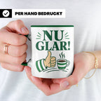 Sachsen Tasse Nu glar - Sächsisch Dialekt Geschenk für Sachs – Grün [farbe:grün]