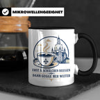 Sachsen Tasse Erst ä Schälchen Heeßen - Sächsisch Kaffee Spr – Schwarz [farbe:schwarz]