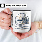 Sachsen Tasse Erst ä Schälchen Heeßen - Sächsisch Kaffee Spr – Schwarz [farbe:schwarz]