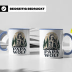 Papa Wolf Tasse - Geschenk für Papa Wolf Liebhaber Vater Män – Blau [farbe:blau]