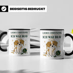 Weihnachtstasse Liebes Christkind ich war brav - Lustige Tas – Schwarz [farbe:schwarz]