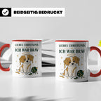 Weihnachtstasse Liebes Christkind ich war brav - Lustige Tas – Rot [farbe:rot]