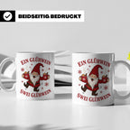Tasse Ein Glühwein swei Glühwein - Lustige Weihnachtstasse W – Weiß [farbe:weiß]