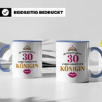 30 Geburtstag Tasse Prinzessin Königin - Geschenkidee Frauen – Blau [farbe:blau]