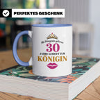 30 Geburtstag Tasse Prinzessin Königin - Geschenkidee Frauen – Blau [farbe:blau]
