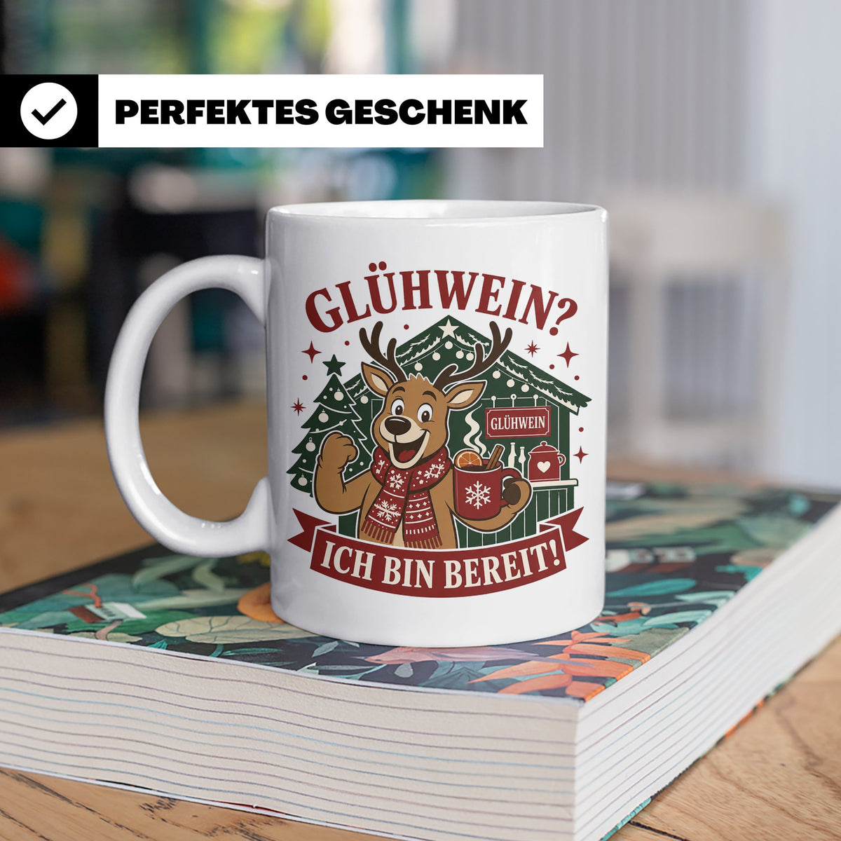 Glühwein Tasse Glühwein Ich bin bereit - Lustige Weihnachtst – Weiß [farbe:weiß]