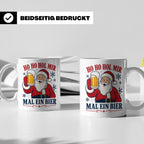 Weihnachtstasse Ho Ho Hol mir mal ein Bier - Lustige Tasse W – Weiß [farbe:weiß]
