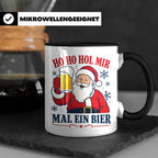 Weihnachtstasse Ho Ho Hol mir mal ein Bier - Lustige Tasse W – Schwarz [farbe:schwarz]
