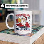 Weihnachtstasse Ho Ho Hol mir mal ein Bier - Lustige Tasse W – Weiß [farbe:weiß]