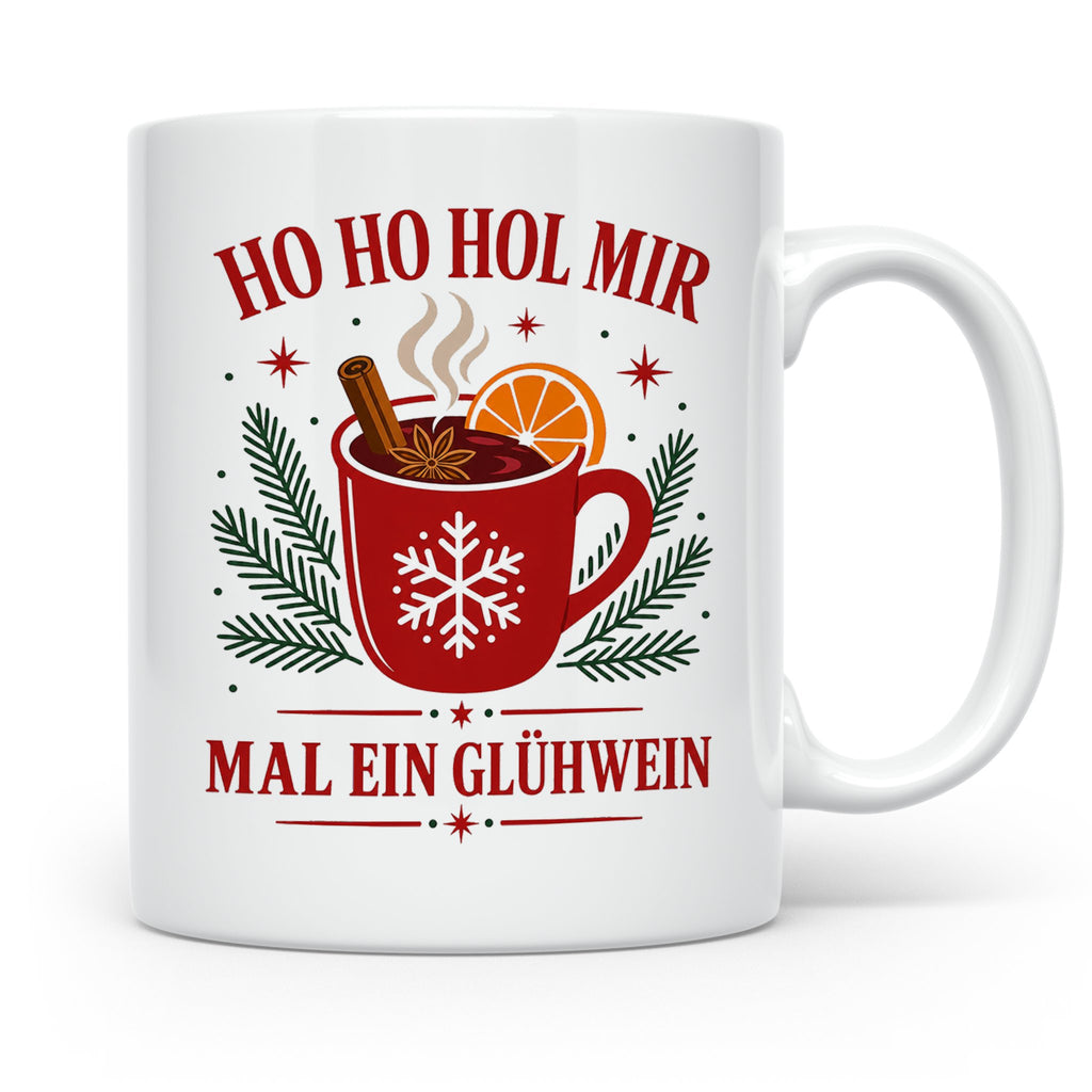 Glühwein Tasse Ho Ho Hol mir mal ein Glühwein - Lustige Weih – Weiß [farbe:weiß]