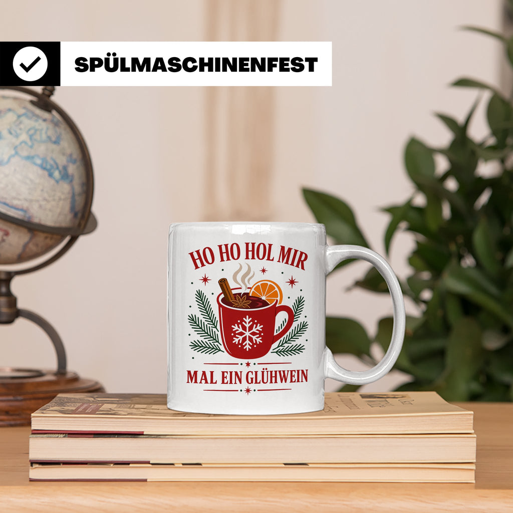 Glühwein Tasse Ho Ho Hol mir mal ein Glühwein - Lustige Weih – Weiß [farbe:weiß]