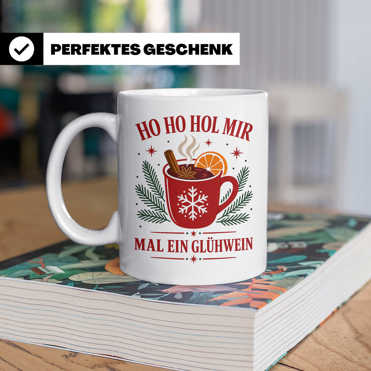Glühwein Tasse Ho Ho Hol mir mal ein Glühwein - Lustige Weih – Weiß [farbe:weiß]