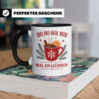 Glühwein Tasse Ho Ho Hol mir mal ein Glühwein - Lustige Weih – Schwarz [farbe:schwarz]