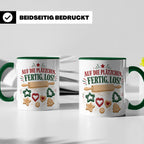 Weihnachtstasse Auf die Plätzchen fertig los - Lustige Tasse – Grün [farbe:grün]