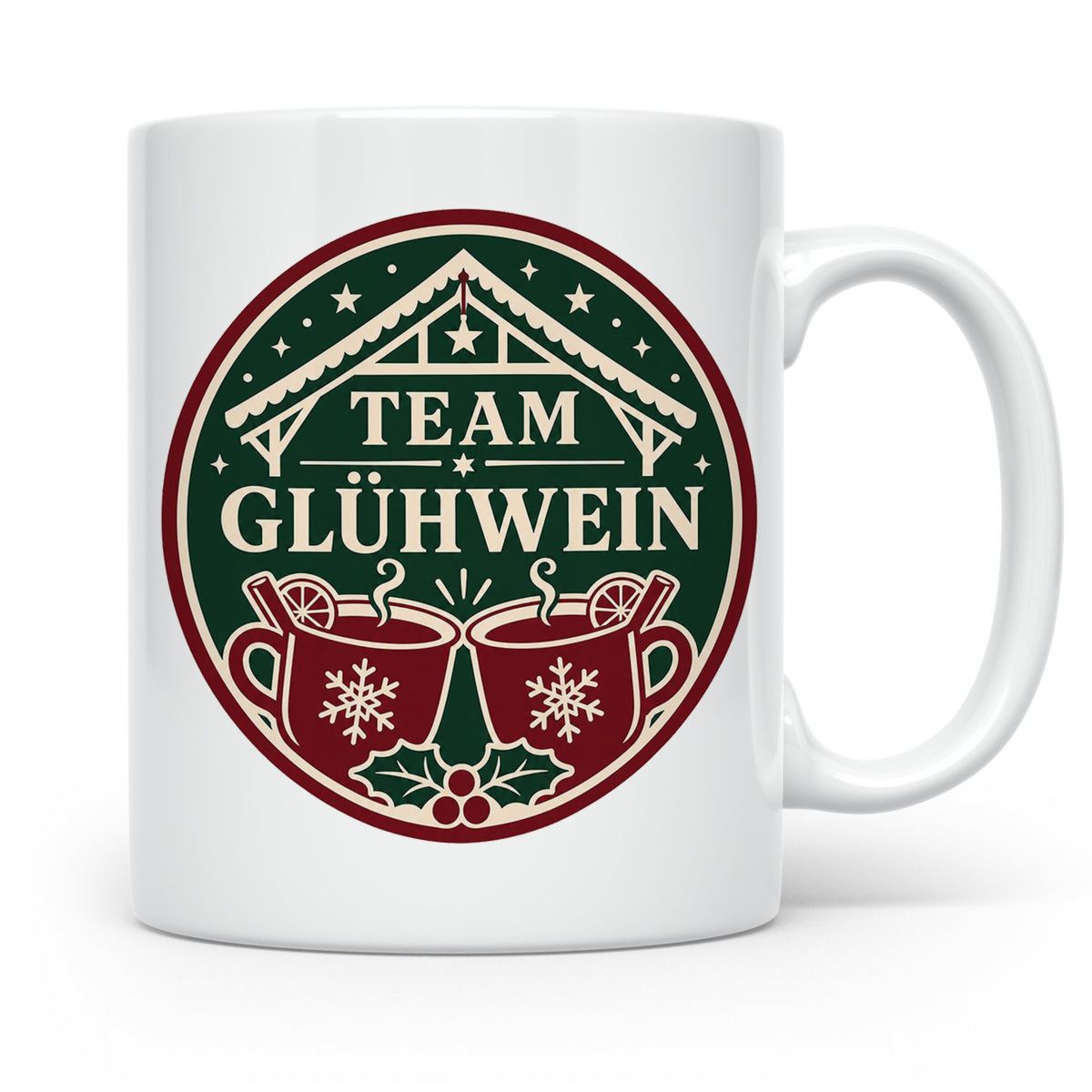 Glühwein Tasse Team Glühwein - Weihnachtstasse Weihnachtsmar – Weiß [farbe:weiß]