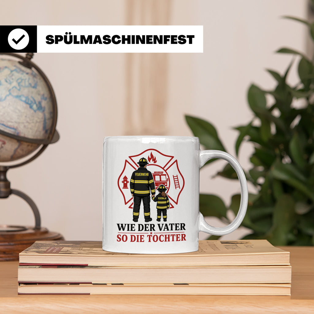 Feuerwehr Tasse Wie der Vater so die Tochter - Geschenk für  – Weiß [farbe:weiß]