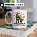 Feuerwehr Tasse Wie der Vater so die Tochter - Geschenk für  – Rosa [farbe:rosa]