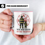 Feuerwehr Tasse Wie der Vater so die Tochter - Geschenk für  – Rosa [farbe:rosa]
