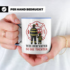 Feuerwehr Tasse Wie der Vater so die Tochter - Geschenk für  – Blau [farbe:blau]