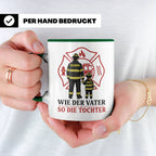 Feuerwehr Tasse Wie der Vater so die Tochter - Geschenk für  – Grün [farbe:grün]